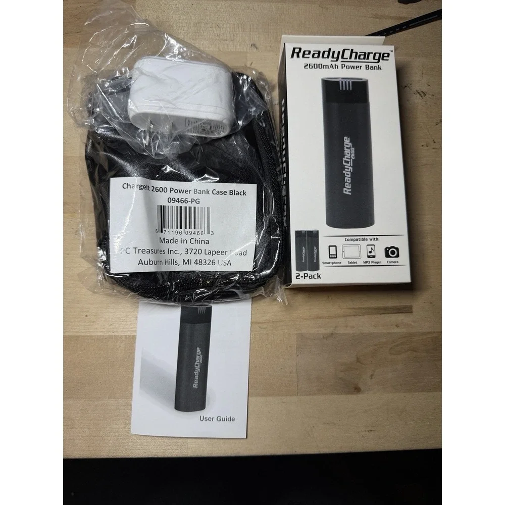 ReadyCharge 2600mAh Power‎ Bank 2-Pack Portable Charger – New in Box